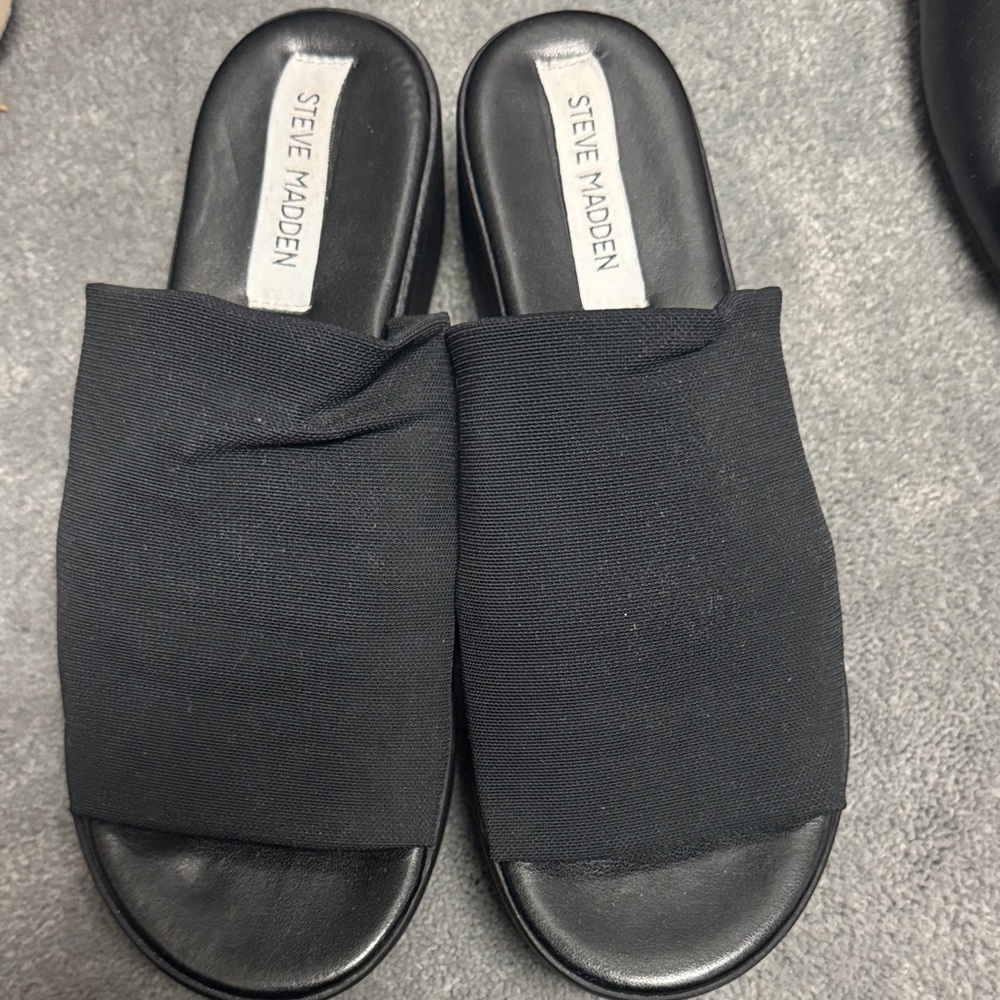 Steve Madden Nostalgic Black Women's Mules